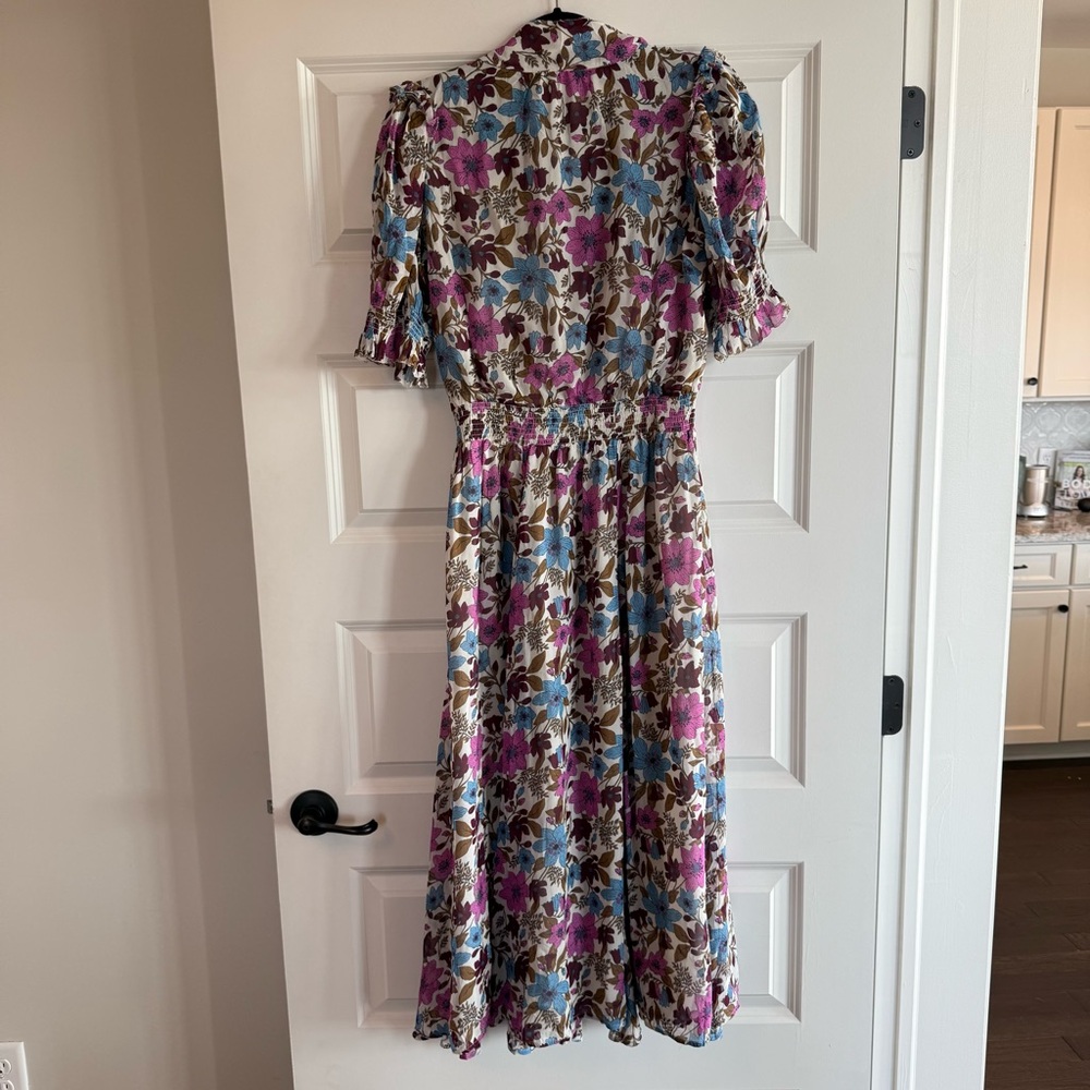 Vineyard Vines Purple Floral Midi Dress - Picture 6 of 9